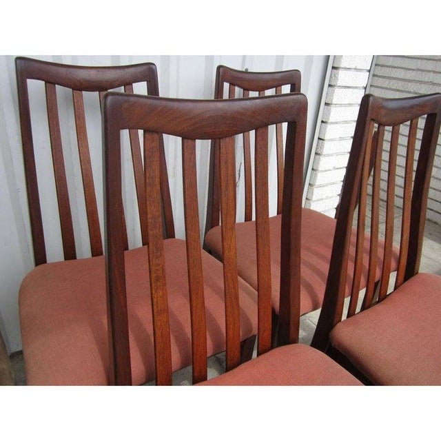 Mid-Century Modern Vintage Midcentury Teak Slat Back Chairs For Sale - Image 3 of 6