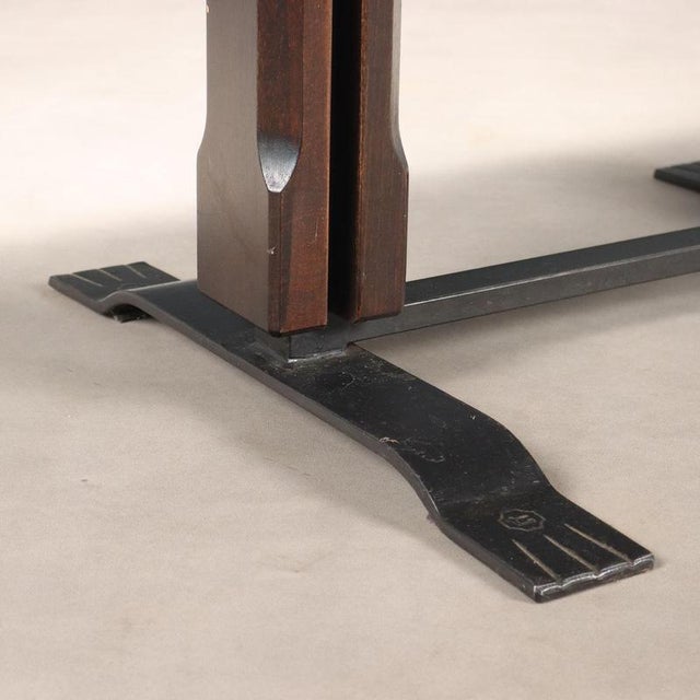 Wood and Metal Table, 1960s For Sale - Image 6 of 10