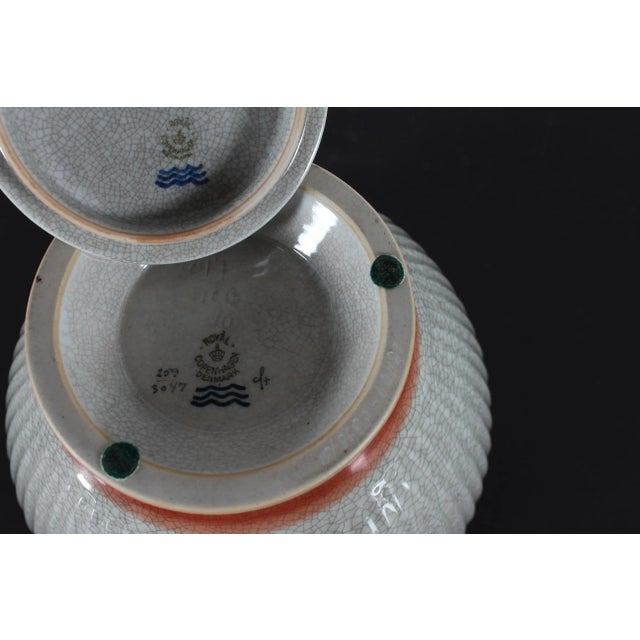 Large Danish Porcelain Lidded Jar with Craclé-Glaze from Royal Copenhagen, 1950s For Sale - Image 9 of 11