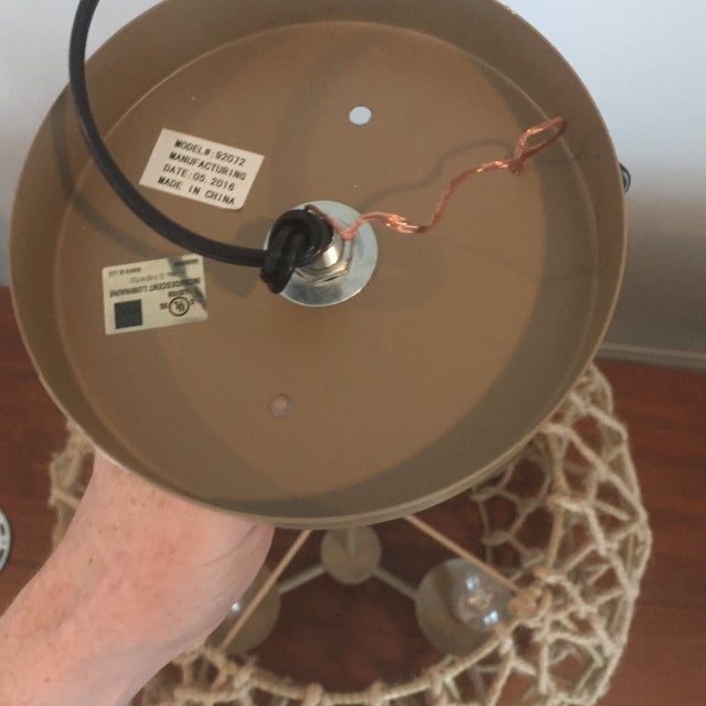 Textile Macrame Rope Chandelier For Sale - Image 7 of 8