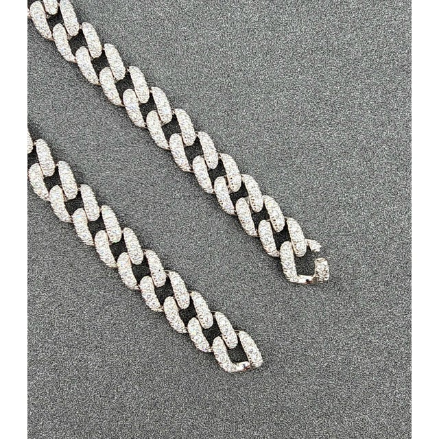 2.57 Ct Cuban Link Diamond Bracelet For Sale - Image 4 of 10