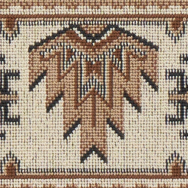 Schumacher SAMPLE - Schumacher Crowley Epingle Fabric In Brown For Sale - Image 4 of 5
