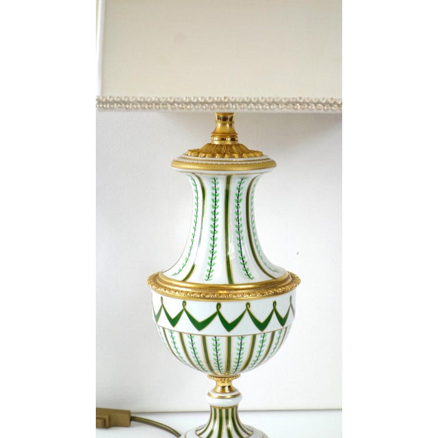Ceramic Vintage Porcelain and Brass Table Lamp by Giulia Mangani, 1950s For Sale - Image 7 of 12