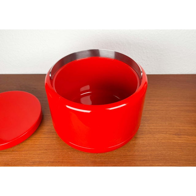 Mid-Century Modern Danish Space Age Red Ice Cooler Bucket by Erik Magnussen for Stelton, 1970s For Sale - Image 18 of 18