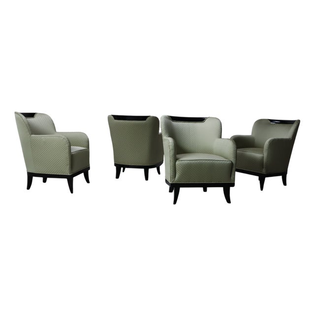 Art Deco Armchairs, 1930s, Set of 4 For Sale
