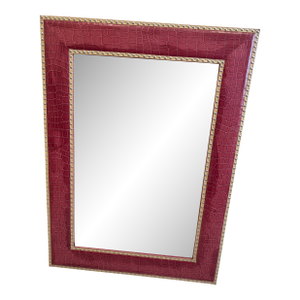 Large 1980’s Faix Alligator Framed Mirror