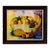 Vintage Original & Signed Tropical Fruit Still Life Oil Painting in Hand Carved Wood Frame For Sale