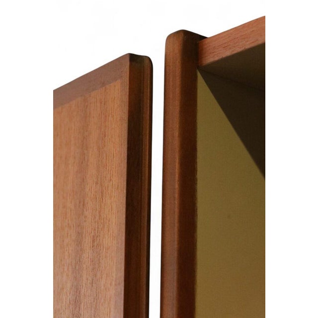 Wood Vintage Danish Wardrobe in Teak and Oregon Pine by Gunni Omann for Omann Jun, 1960s For Sale - Image 7 of 18