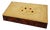 Mid-Century Modern Italian Burl Wood and Brass Games Box, 1950s For Sale