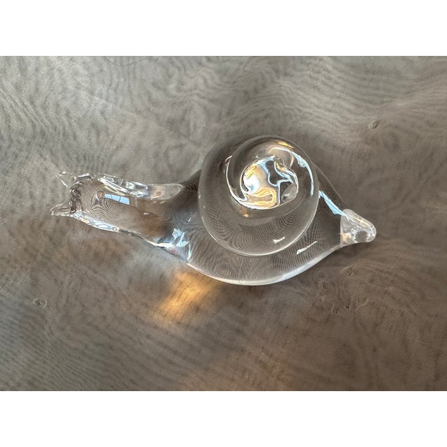 Swedish Mid Century Modern Art Glass Snail Figurine Paperweight For Sale - Image 13 of 17