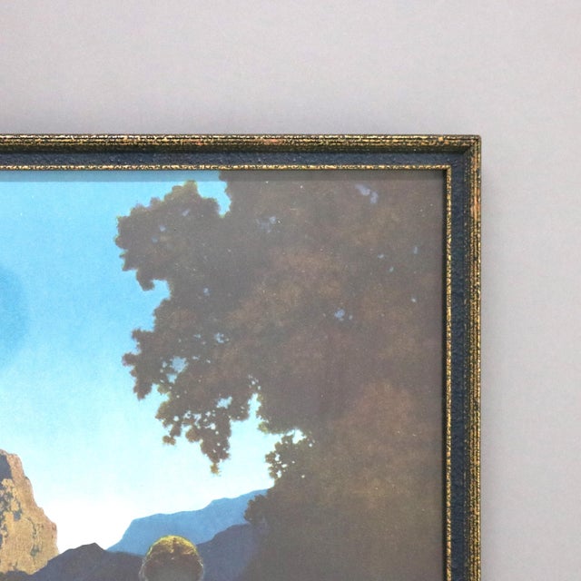 Antique Maxfield Parrish Art Deco Print “Evening” Circa 1930 For Sale - Image 10 of 10