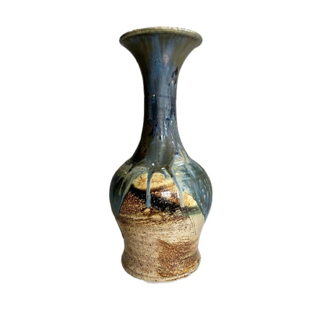 Signed 1970s Ceramic Sculptural Vase / Mid-Century Modernist Pottery For Sale - Image 4 of 10