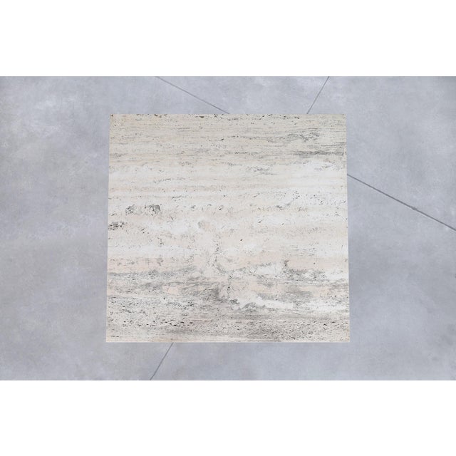 Vintage Italian Modern Sculptural Travertine Coffee Table, 1970s For Sale - Image 10 of 12