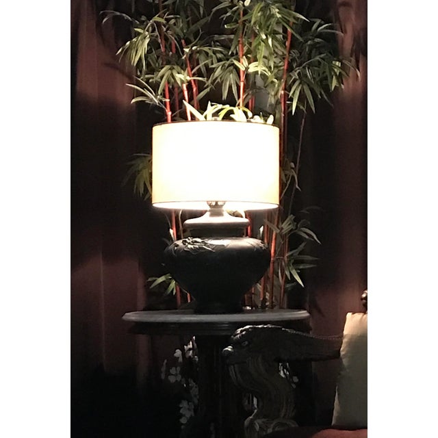 Antique Japanese Double Dragon Table Lamp, Cast Bronze 'Censor', Meiji Period For Sale - Image 12 of 12