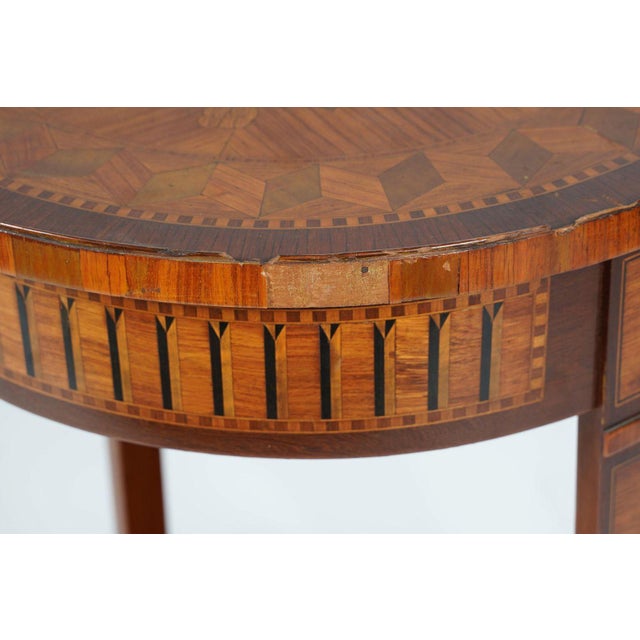 French Antique Late 19th Century French Louis Xv Style Marquetry Occasional Table For Sale - Image 3 of 12