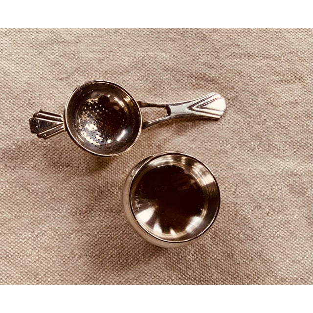 Silver Silver Plated English Tea Strainer - Fortnum & Mason London - Georgian Style For Sale - Image 8 of 12