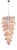 Murano Blush Pink Glass Chandelier with Hand-Blown Petals from Justfurnituress SRL For Sale