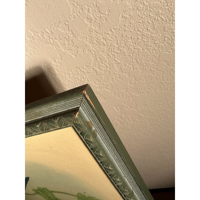 Framed Vintage Ibf Co. Hummingbird Lithograph, Hollywood Picture Frame Co., Mid-Century Botanical Fine Art For Sale - Image 10 of 11