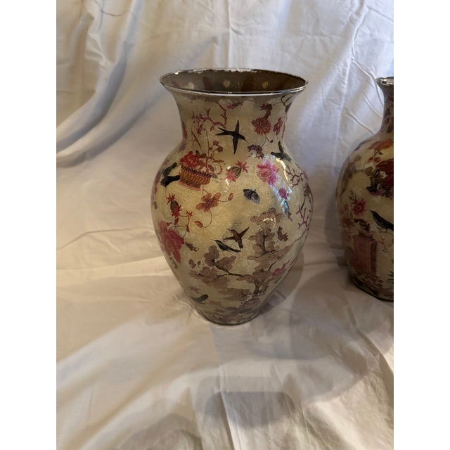 Pair of 19th Century Decalcomanis Vases For Sale In New York - Image 6 of 12