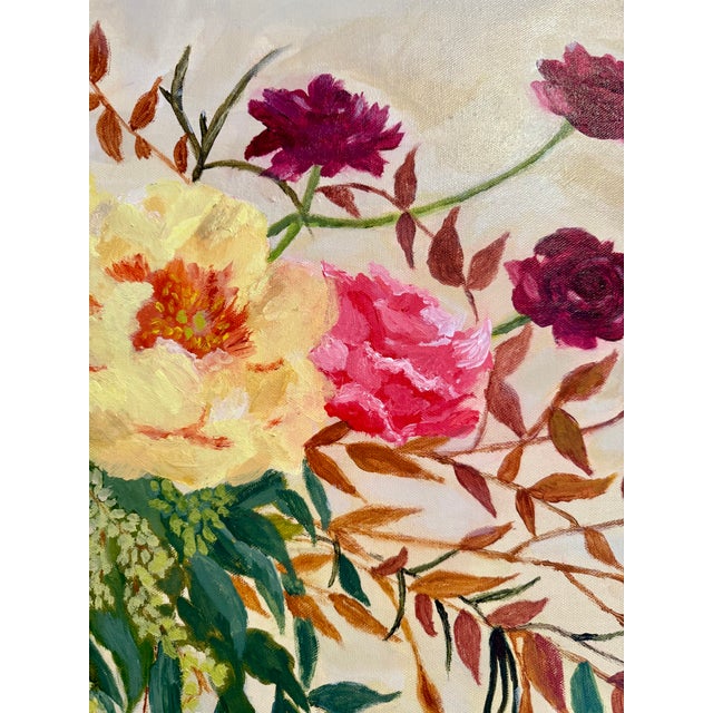 2020s Impressionist Style Original Floral Still Life Acrylic Painting For Sale - Image 5 of 7