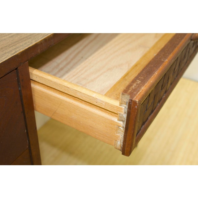 Mid-Century Modern Vintage Lane Furniture Wooden Desk For Sale - Image 3 of 7