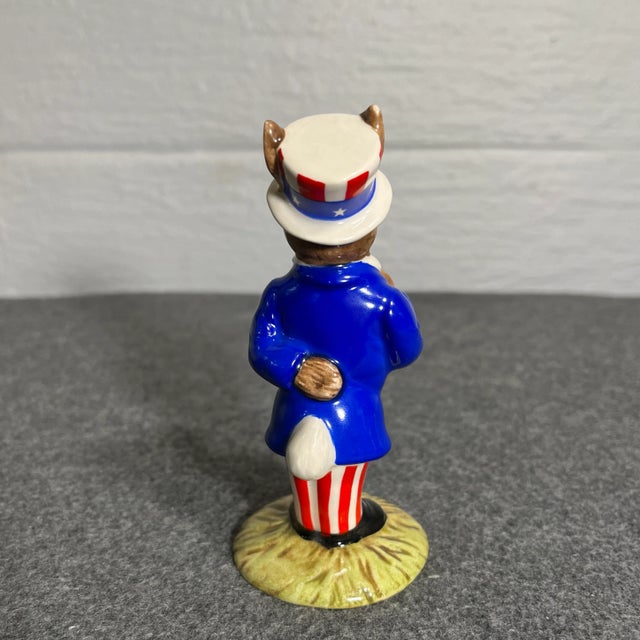 Royal Doulton 1980s Vintage Royal Doulton Bunnykins Uncle Sam For Sale - Image 4 of 8