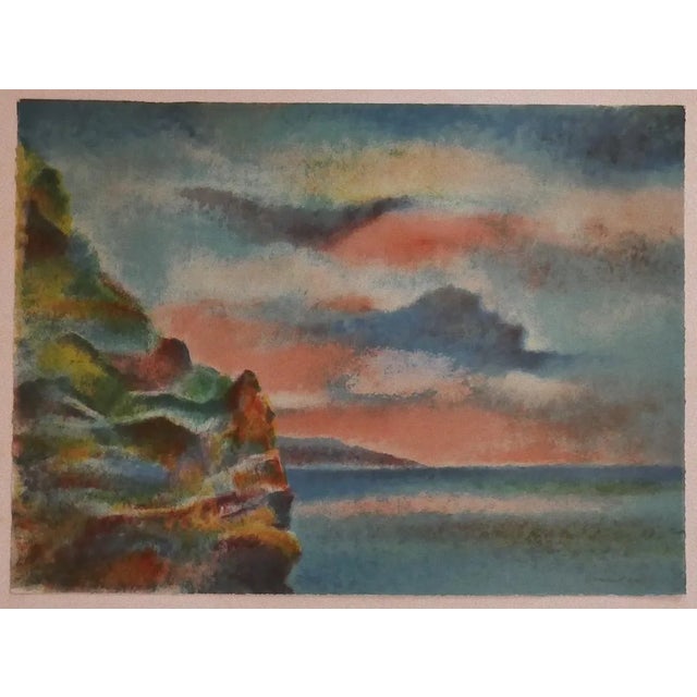 Giovanni Omiccioli - Landscape - Original Lithograph on Cardboard - 1971 For Sale