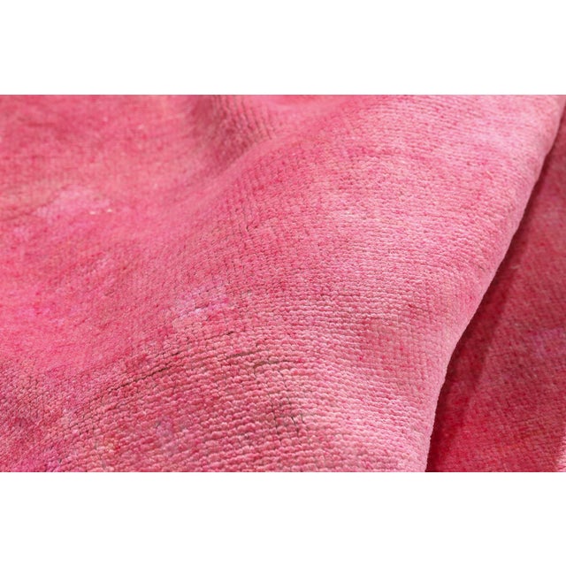 Vintage Turkish Pink Oushak Rug, 04'05 X 09'04 For Sale In Dallas - Image 6 of 10