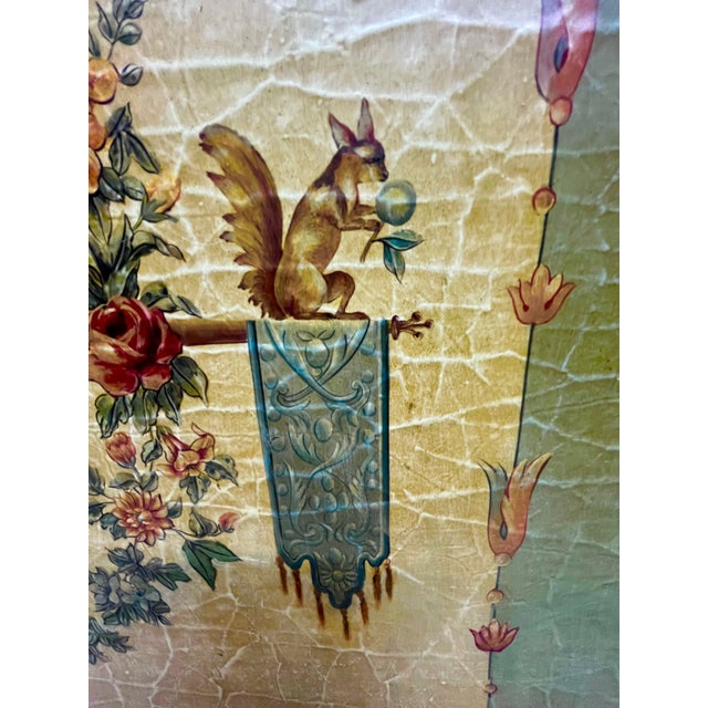 Paper Vintage French Rococo Decorative Wall Panel by Jeanne Reed’s Williamsburg Virginia, Antique-Style Chinoiserie Art For Sale - Image 7 of 16