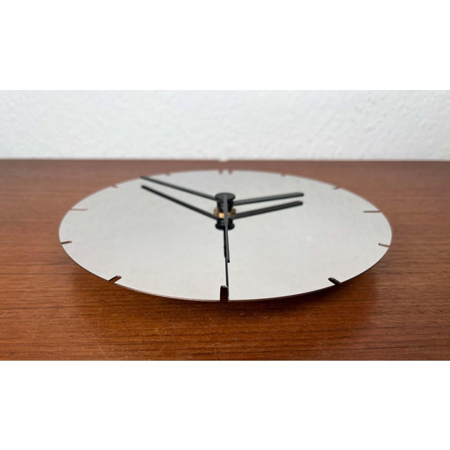 Postmodern German Chrome Wall Clock from Junghans, 1980s For Sale - Image 10 of 18