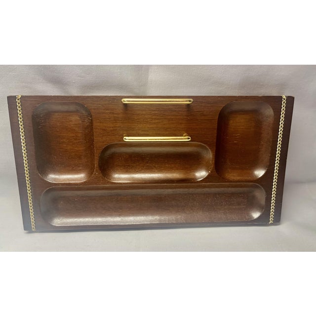 This vintage wooden desk organizer is a must-have for any collector of mid-century modern items. Made in the 1970s, this...