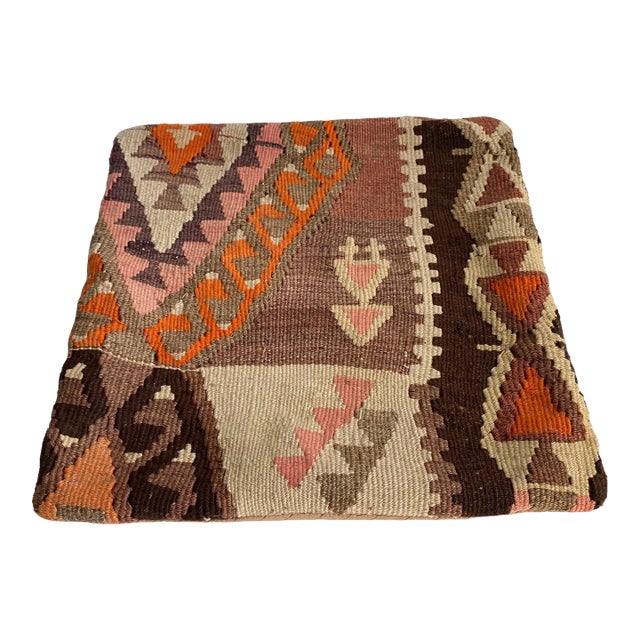 Kilim Rug Pillow Cushion Cover Moroccan Style Aztec Print Textile For Sale