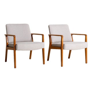Scandinavian Oak Lounge Chairs, 1960s, Set of 2 For Sale