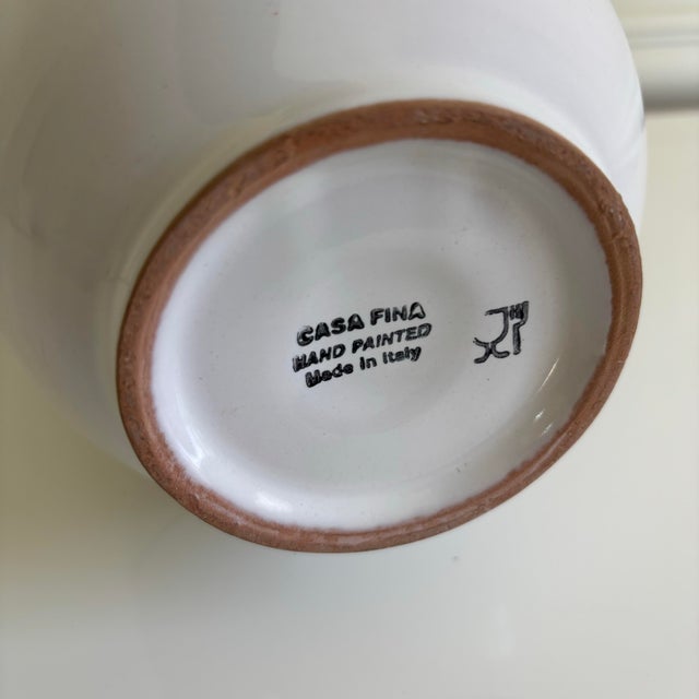 Vintage Coastal Casa Fina Hand Painted Fish Pitcher For Sale - Image 10 of 10