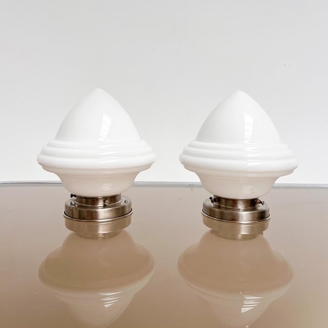 Mid-Century Modern Art Deco Acorn Lamps from Giso / Gispen, 1930s, Set of 2 For Sale - Image 3 of 11