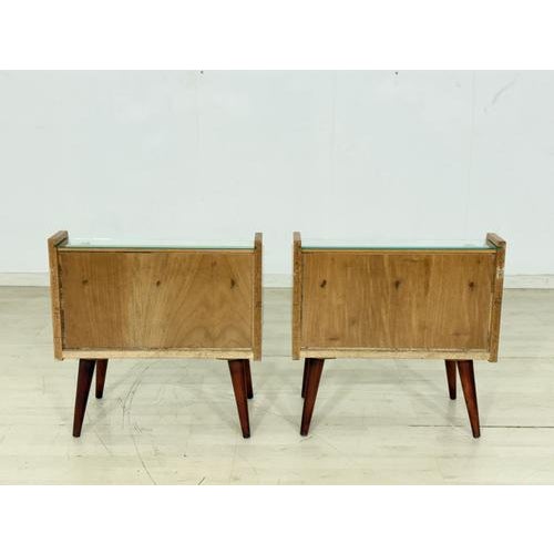 Vintage Bedside Tables in Birch, 1960s, Set of 2 For Sale - Image 9 of 11