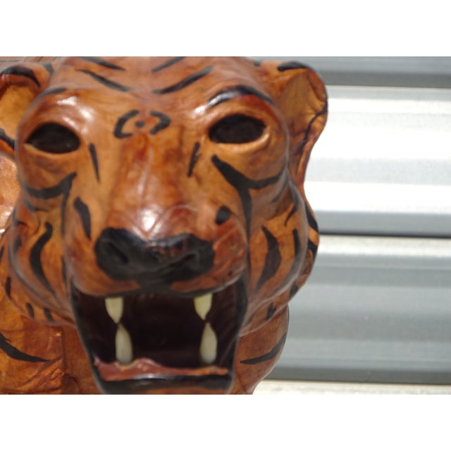1960s Vintage Leather Tiger, 1960s For Sale - Image 5 of 12