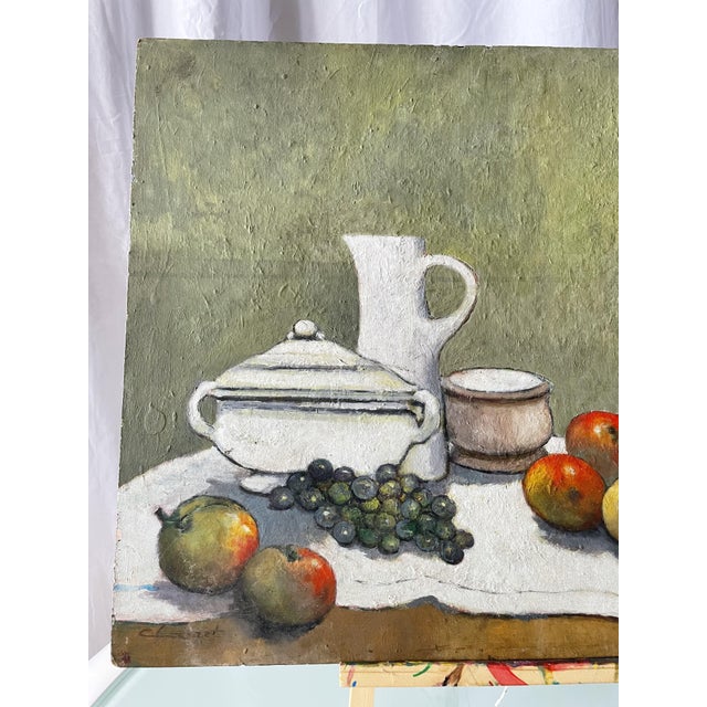 Clairet, Still Life, 1970s, Oil on Masonite For Sale - Image 4 of 10