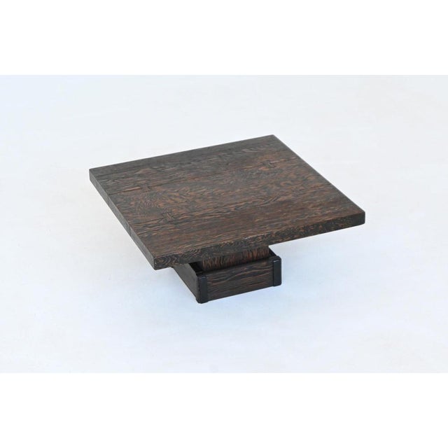 Mid-Century Brutalist Square Coffee Table, France, 1970s For Sale - Image 16 of 18