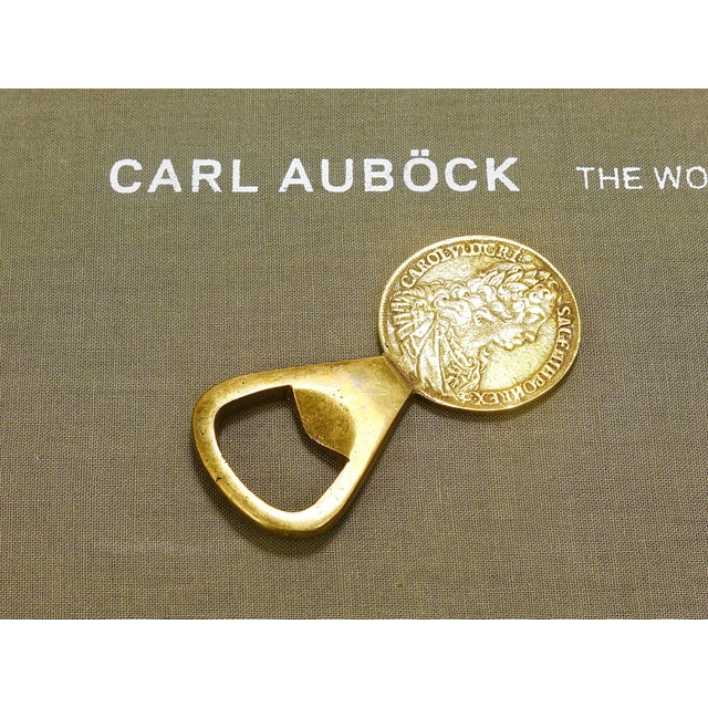 Maria Theresia Coin Bottle Opener in Brass attributed to Carl Auböck, Austria, 1950s For Sale - Image 3 of 14