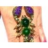 Bochic "Orient" Green Diopside, Sapphire & Peridot Ring Set 18K Gold&Silver For Sale - Image 16 of 18