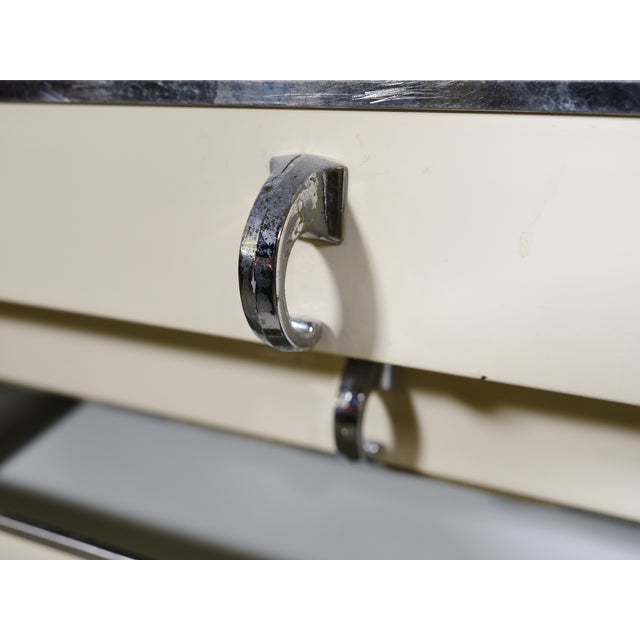 Metal Metal Rolling Dental Cabinet with Drawers from Baisch, 1950s For Sale - Image 7 of 10