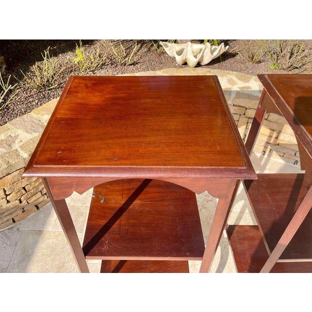 Louis XV Mahogany Side Tables, 1900s, Set of 2 For Sale - Image 6 of 10