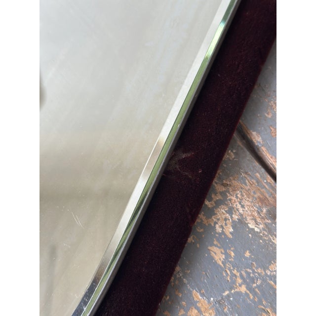 Antique Victorian Velvet + Beveled Glass Sorcerer's Mirror, Circa Late 19th Century For Sale - Image 16 of 16