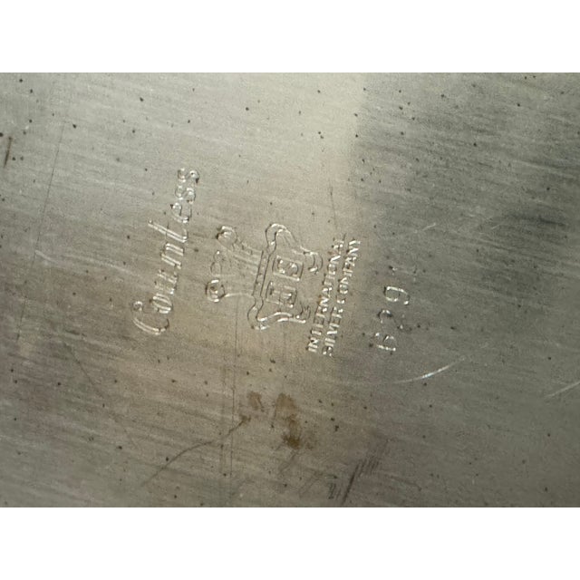 Vintage Silver-Plated Butler Tray in the "Countess" Pattern by the International Silver Company For Sale - Image 11 of 18