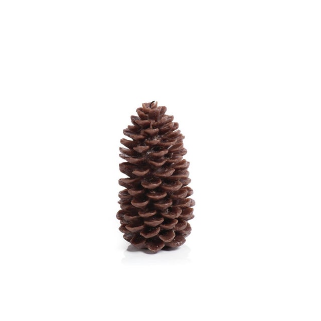 Bring a warm glow and subtle fragrance to any room during the holidays with this charming scented pinecone candle set.
