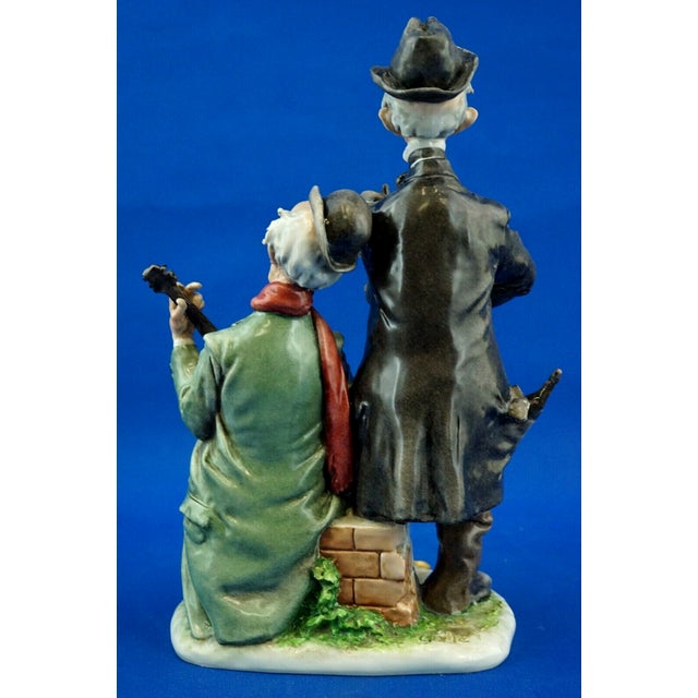 20th Century Porcelain Sculpture of a Couple of Elderly Musicians by Giuseppe Cappè for Capodimonte, Italy For Sale - Image 6 of 18