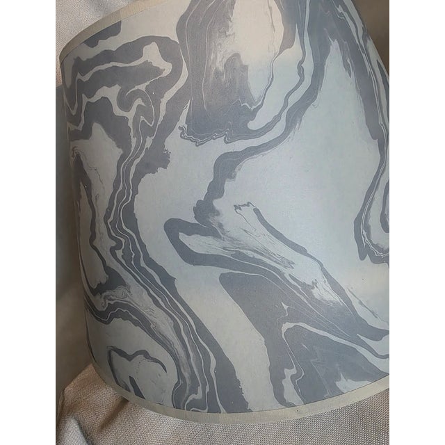 Marbled Paper Lampshade For Sale - Image 4 of 6