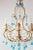 Italian Chandelier with Blue Glass Droplets, 1960s For Sale - Image 12 of 13