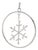 Jeweled Metal Hanging Snowflake Ornament (Set of 12) For Sale